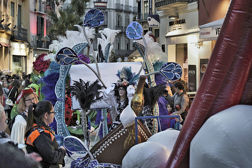 Parade of the Carnival Gods and Goddess, Take #2 – Viewed on Calle José Denis Belgrano, Málaga, Andalucía, Spain