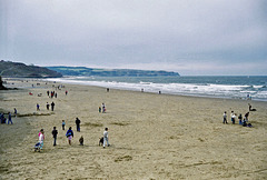 Yorkshire, Beach at Whitby (Scan from Oct 1989)