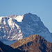 The Monte Rosa (4634 m) on which glimpsed the outline of the Capanna Regina Margherita