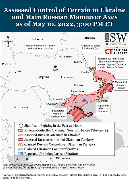 UKR - ISW overview, 10th May 2022