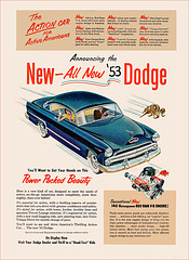 Dodge Automobile Ad, 1953