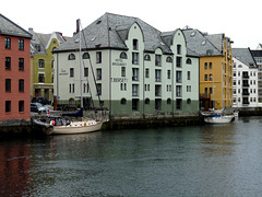 Art Nouveau Buildings by Alesund's Inner Harbour