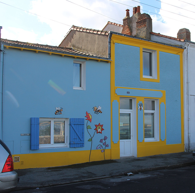 une maison bien colorée à Paimboeuf