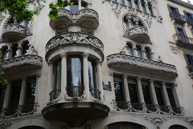 Barcelona, Windows and Balconies of Casa Mulleras