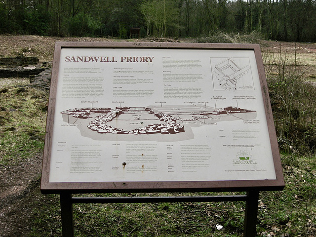 Sandwell Priory notice board