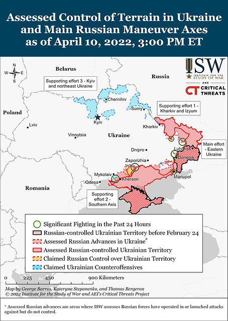UKR - ISW overview, 10th April 2022
