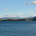 Chile, The Lake of Pehoe with the Ridge of Chilean Andes in the Background