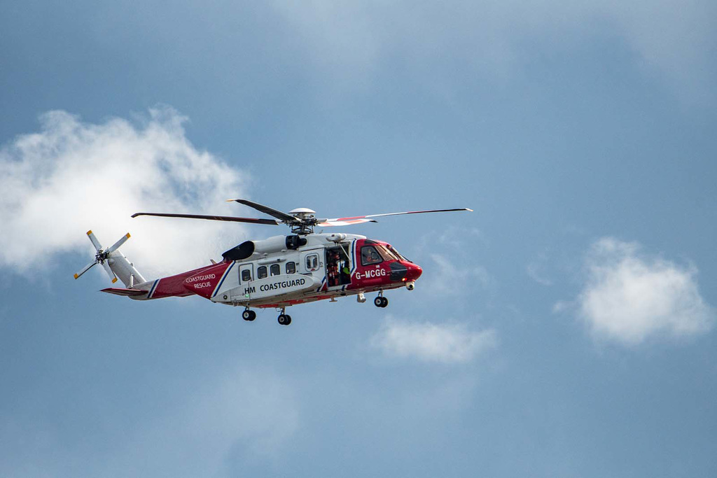 The coastguard watching the clippers sailing into the River Mersey