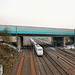 Bahnstrecke Hagen–Hamm mit Autobahnbrücke der A1 (Hagen-Boele) / 3.03.2018