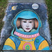 Pandemic chalk: Astronaut