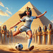 Giseh (Egypte) Dimanche 4 septembre 49 av Jésus Christ. Cléopâtre joue au football.