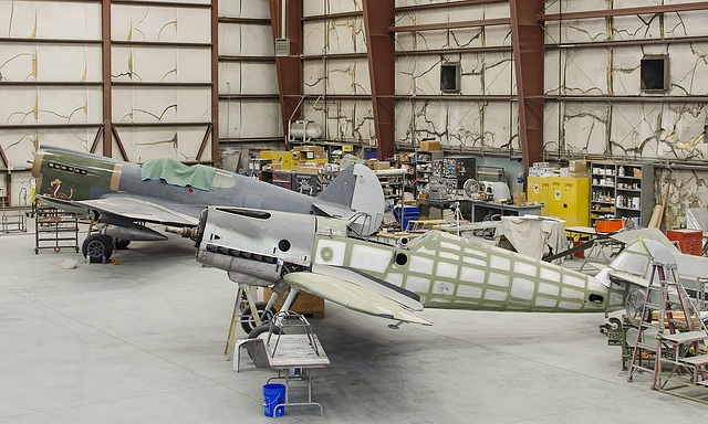 Messerschmitt Bf 109F-4/R1 13045 and Curtiss P-40E Kittyhawk