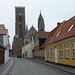 Denmark, Ribe, Along Grydergade to the Cathedral