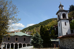 Bulgaria, Blagoevgrad, The Church of "Presentation of Most Holy Theotokos" with Bell Tower and "The Cross over Blagoevgrad"