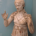 Detail of a Large-Scale Female Figure with Raised Arms in the British Museum, April 2013