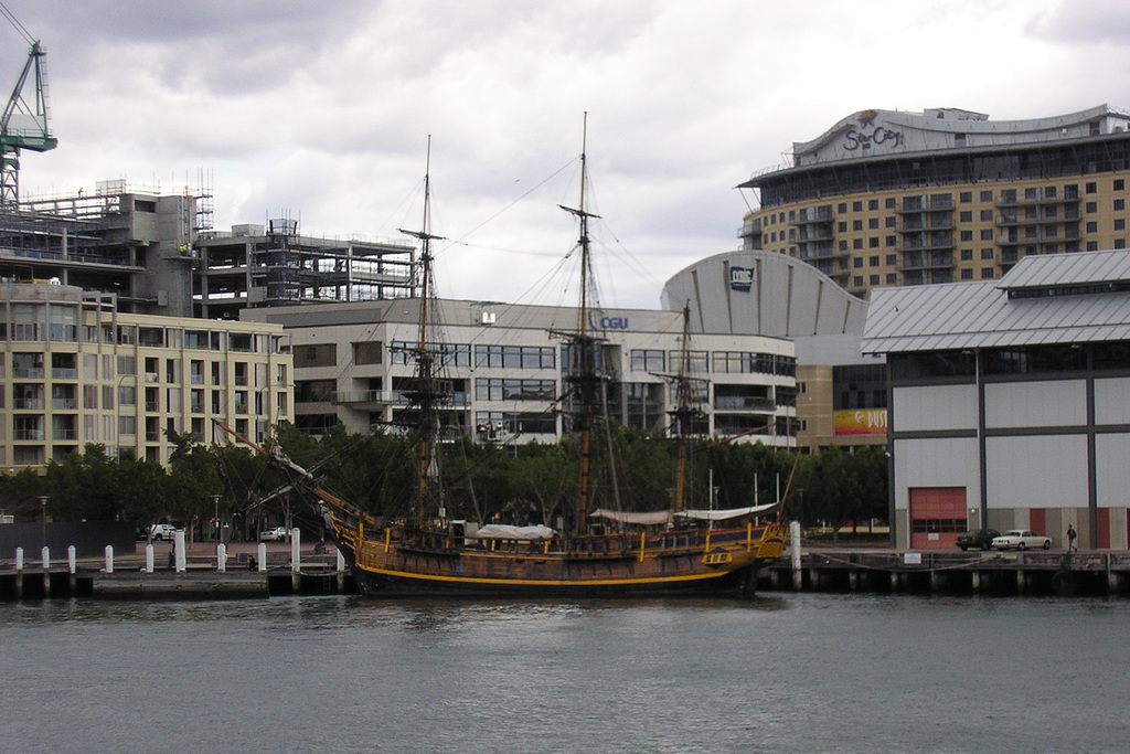 Replica Of The Endeavour In Darling Harbour