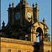 sunlight on a palace clock