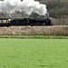 LMS class 5 44806 climbing from Grosmont up to Esk Cottages with the 13.15 Grosmont - Pickering service 1st April 2017