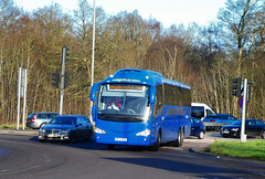 Freestone’s Coaches ME54 BUS (YN14 FVR) at Fiveways, Barton Mills - 2 Jan 2022 (P1100381)