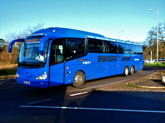 Freestone’s Coaches ME54 BUS (YN14 FVR) at Fiveways, Barton Mills - 2 Jan 2022 (P1100382)