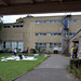 Impington Village College - hall wing seen from classroom wing covered way 2014-09-13