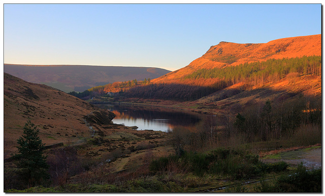 A Christmas walk above Yeoman Hey reservoir