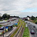 Autobahn A40 von der Fußgängerbrücke aus (Essen-Huttrop) / 15.06.2024