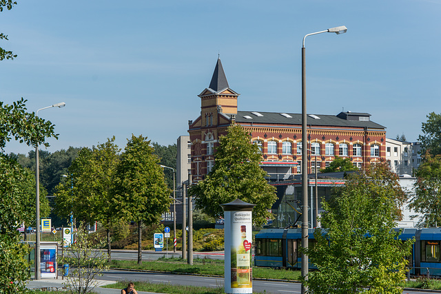 Blick zur ehemaligen Esche-Fabrik