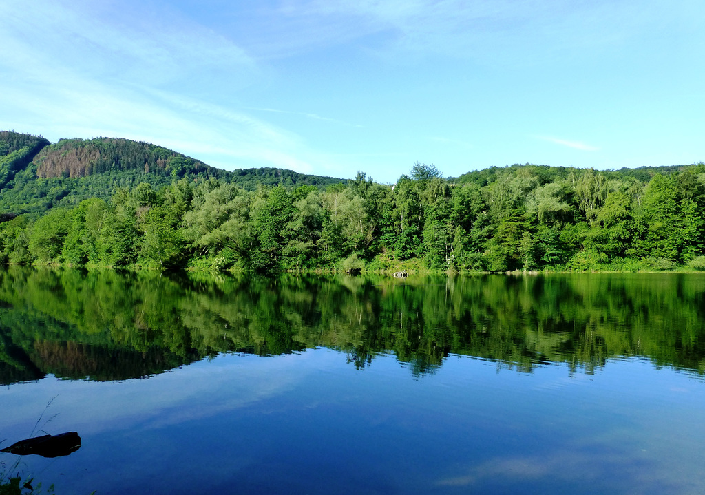 DE - Heimbach - Reflections on the dammed lake