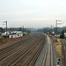 Die Bahnstrecke Hagen–Hamm von der Brücke Seestraße aus (Hagen-Hengstey) / 3.03.2018