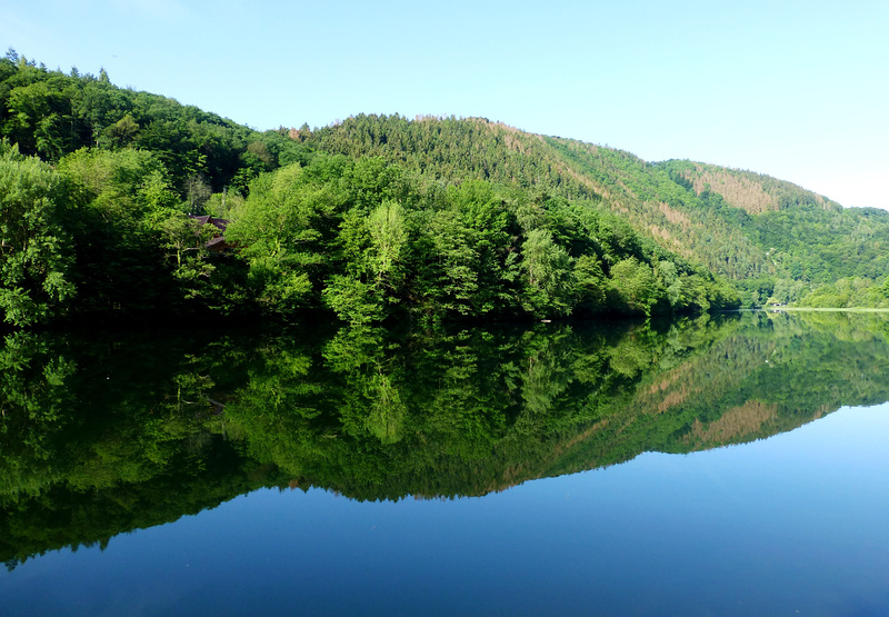 DE - Heimbach - Reflections on the dammed lake