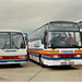 Stagecoach United Counties 116 (VLT 255) (ex B357 KNH) and 107 (F107 NRT) at Showbus, Duxford – 22 Sep 1996 (329-23)
