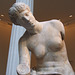 Detail of a Marble Statue of a Seated Muse in the Metropolitan Museum of Art, January 2012