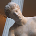 Detail of a Marble Statue of a Seated Muse in the Metropolitan Museum of Art, January 2012