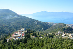 Albania, Vlorë, View to the South from the Castle of Kaninë