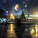Blick aus der Straßenbahn, Paradeplatz im Regen