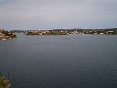 The wide inlet of Maó harbour.