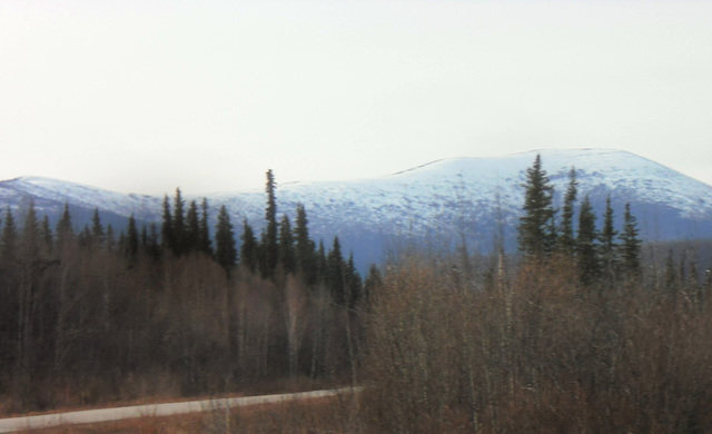 snow in the hills