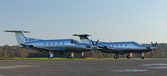 Two PC-12s at Fairoaks (1) - 29 December 2014