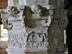 chelsea old church, london (100) c16 capital, one of two added to the south chapel in 1528 in an attempted french renaissance style