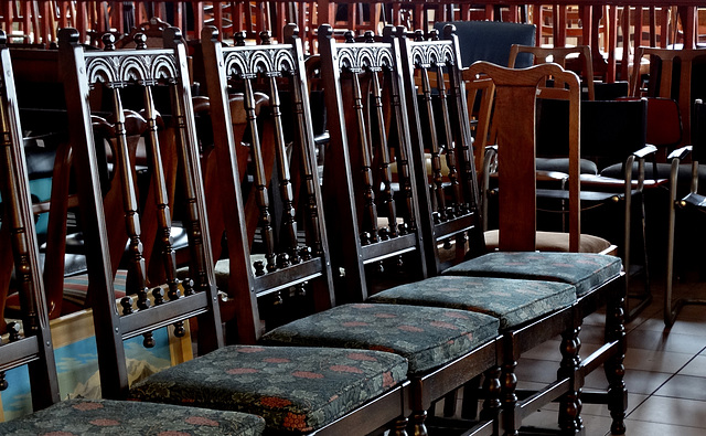 A Room Full Of Chairs at the Harbour Market, North Shieds