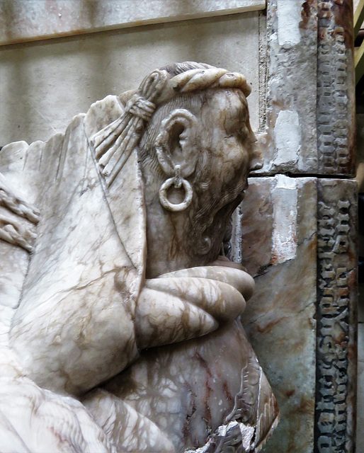 breedon on the hill church, leicestershire ,c16 tomb of john shirley c.1585 by the roileys