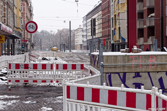 Hochbahnsteigbaustelle