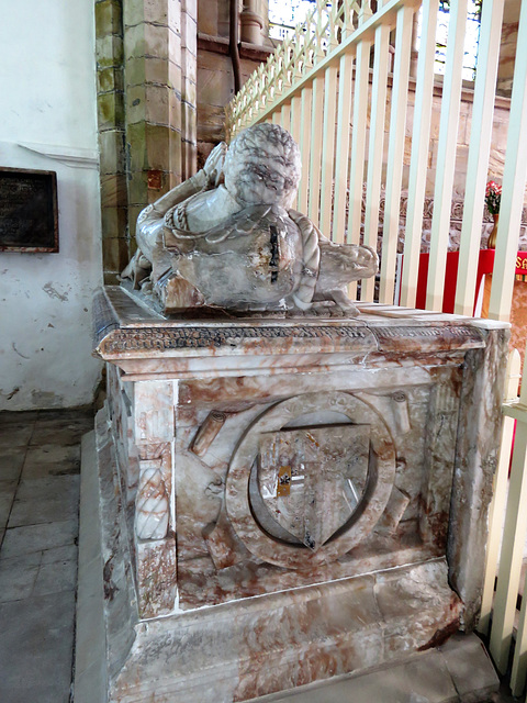 breedon on the hill church, leicestershire ,c16 tomb of john shirley c.1585 by the roileys