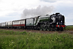 A.1 Trust class A1 4-6-2  60163 TORNADO with 08.14 Kings Cross - Scarborough The Yorkshire Pullman at Willerby Carr Crossing 15th June 2019.