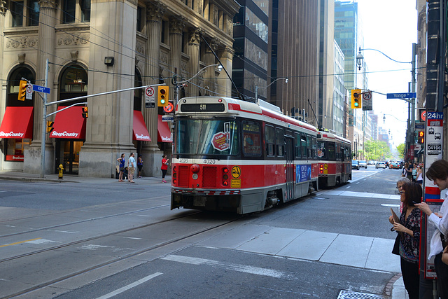 Canada 2016 – Toronto – Coupled trams