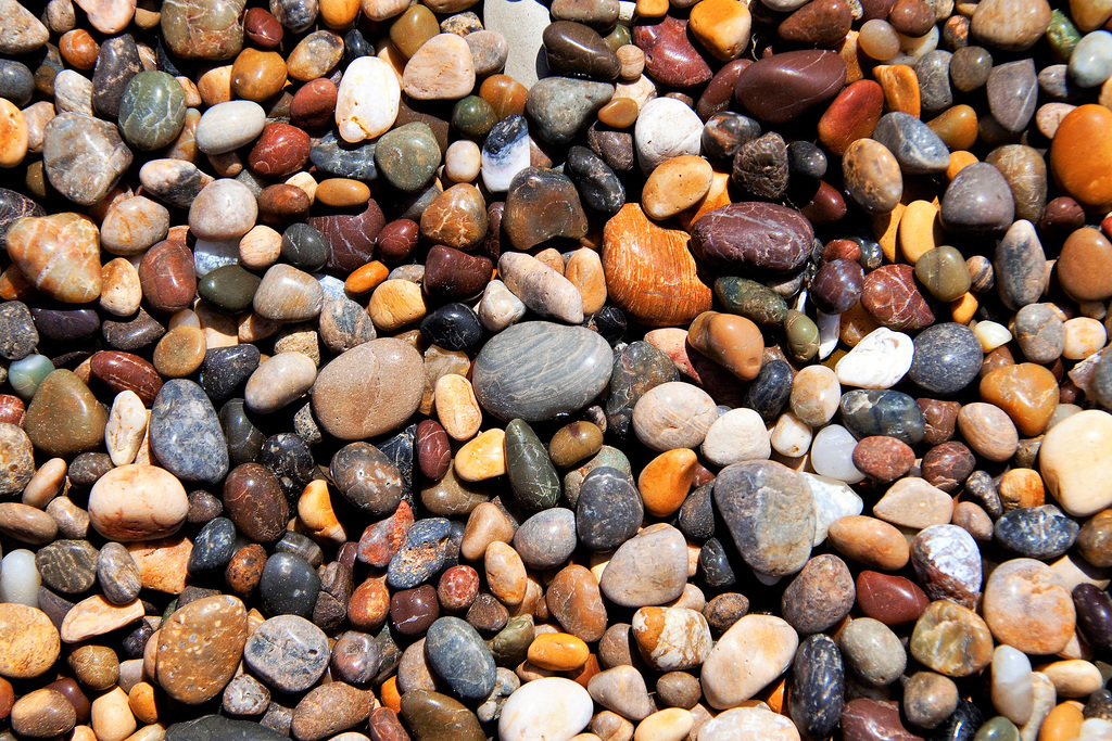 Wet pebbles