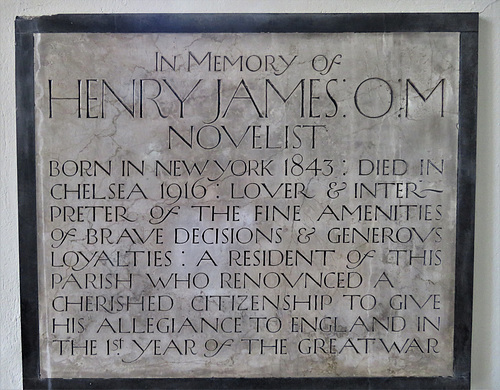 chelsea old church, london (96)c20 tomb of author henry james +1916