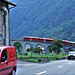 Brusio GR / Der Zug auf dem Viadukt von Brusio