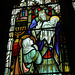 Detail of Owen Memorial Stained Glass, Osmotherley Church, North Yorkshire